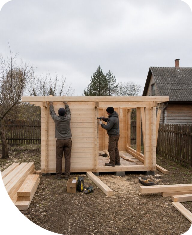 Строительство хозблока из бруса в Горячем Ключе под ключ недорого
