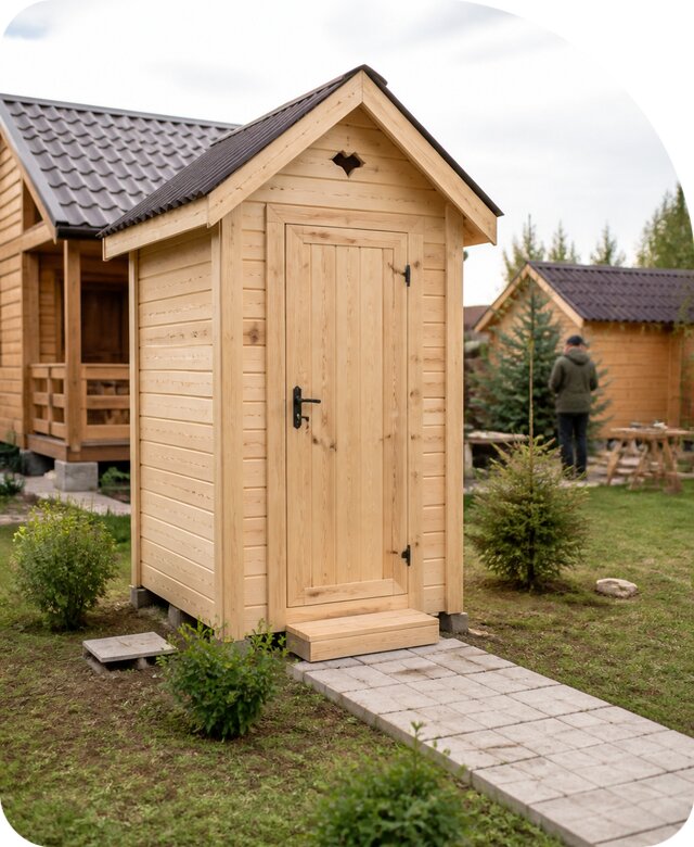 Построить туалет для дачи в Горячем Ключе по цене от 36166 р. | РадиДОМА-Грч